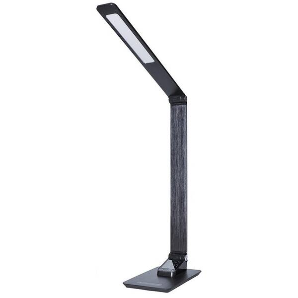 Stolní LED lampička Solight stmívatelná, 8W, display, změna chromatičnosti, hliník černá


