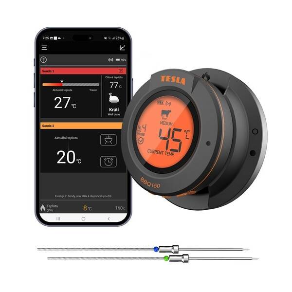 Teploměr do masa Tesla BBQ150 černá barva
