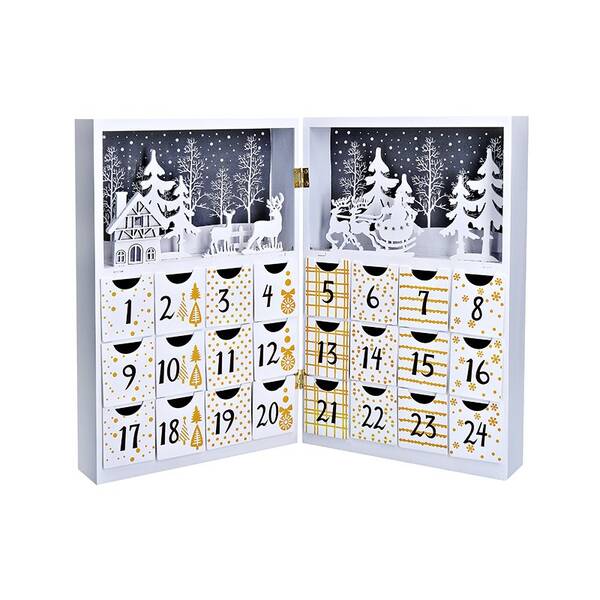LED dekorace Solight adventní kalendář - kniha, 8x LED, 40x30cm, 2x AAA 

