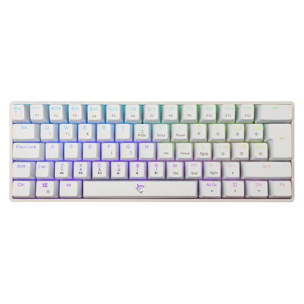 Klávesnice White Shark SHINOBI 2, CZ/SK layout, Red switch bílá

