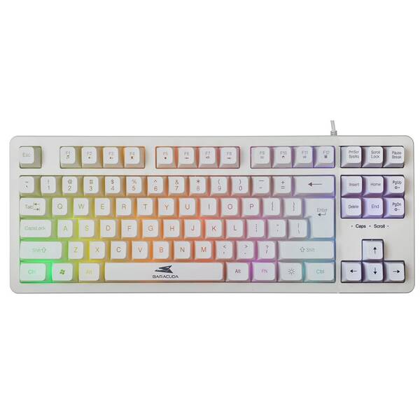 Klávesnice Baracuda KRILL, US layout bílá

