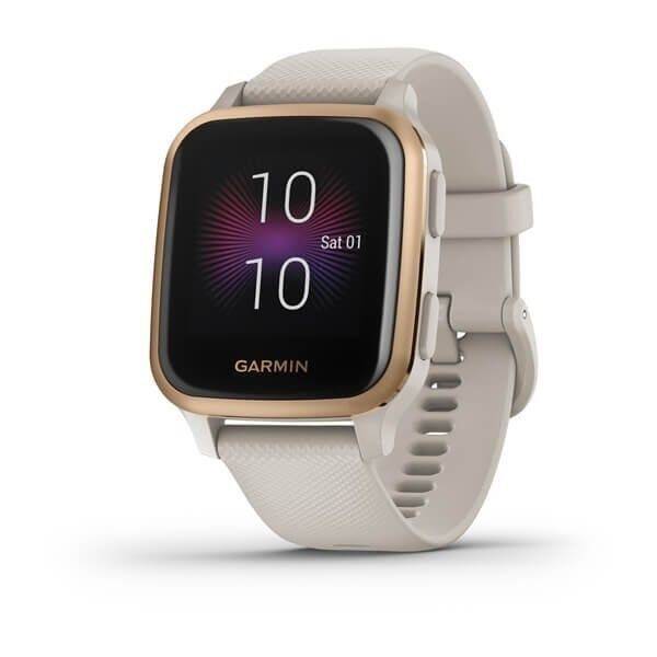 GPS hodinky Garmin Venu Sq Music - ZÁNOVNÍ - 12 měsíců záruka - RoseGold/Sand Band 

