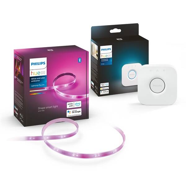 LED pásek Philips LightStrip Plus, 2m, White and Color Ambiance + Hue bridge 

