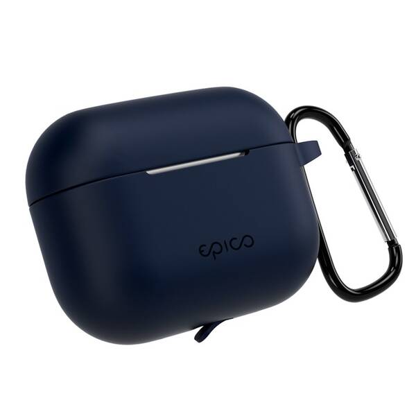 Pouzdro Epico silikonové s karabinou pro AirPods Pro 3 tmavě modré

