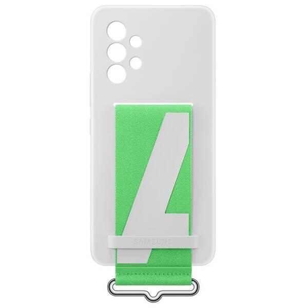 Kryt na mobil Samsung Silicone Cover s poutkem na Galaxy A53 5G bílý

