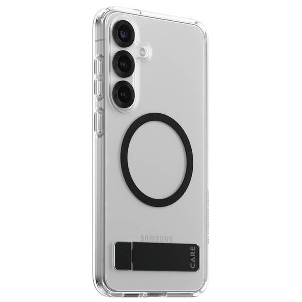 Kryt na mobil PanzerGlass CARE Kickstand Qi na Samsung Galaxy S25+ černý/průhledný

