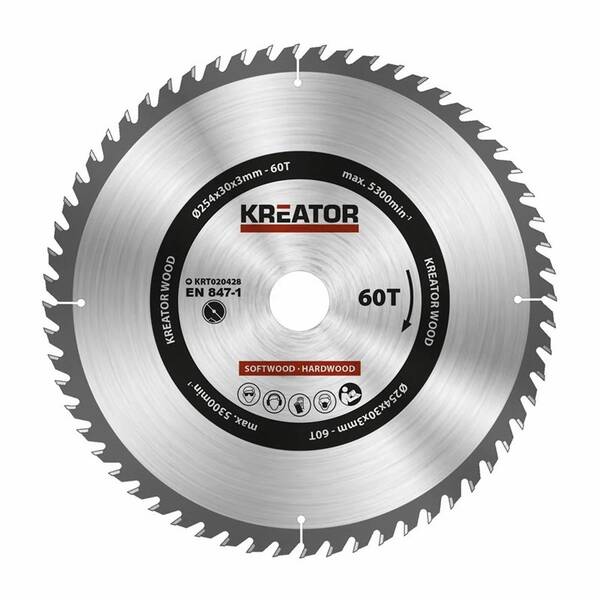 Kotouč pilový Kreator KRT020428 254mm 60T 

