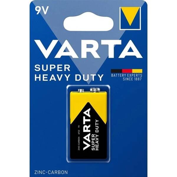 Baterie zinkouhlíková Varta Super Heavy Duty 9V, 1ks 

