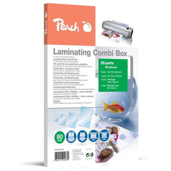 Laminovací fólie Peach Combi Box 25 ks 

