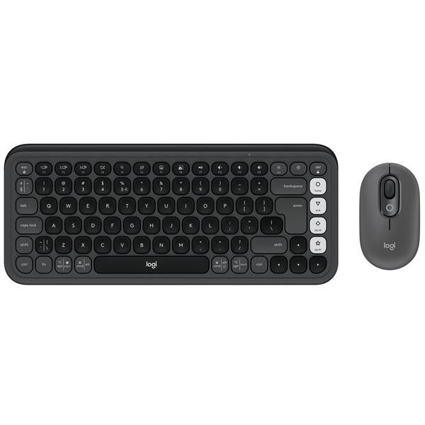 Klávesnice s myší Logitech POP ICON, US layout šedá

