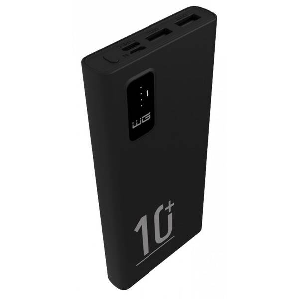 Powerbanka WG 10 000 mAh + PD USB-C 20W + QC 3.0 22,5W černá

