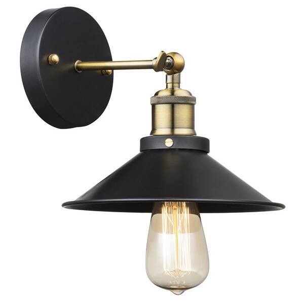 Nástěnné svítidlo GLOBO Lenius, 1xE27, 60W černé/zlaté

