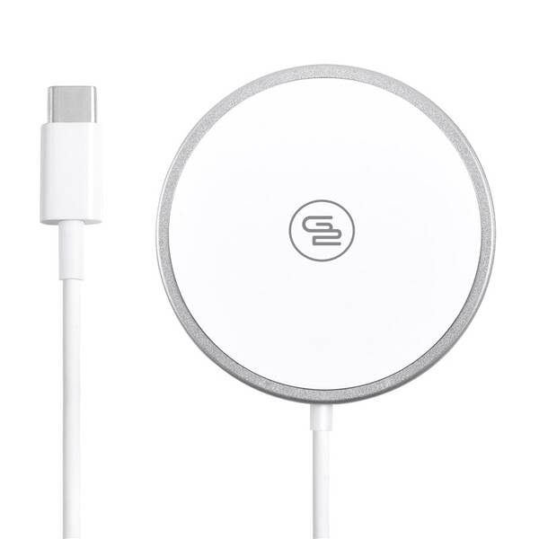 Bezdrátová nabíječka GoGEN s MagSafe funkcí bílá

