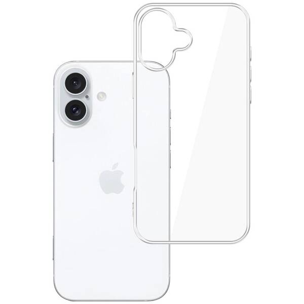Kryt na mobil 3mk Clear Case na Apple iPhone 16 průhledný

