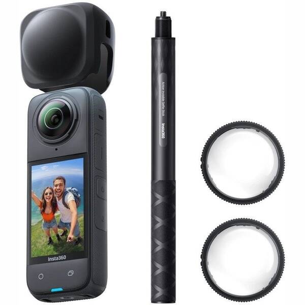 Outdoorová kamera Insta360 X4 Snowboardový balíček černá barva
