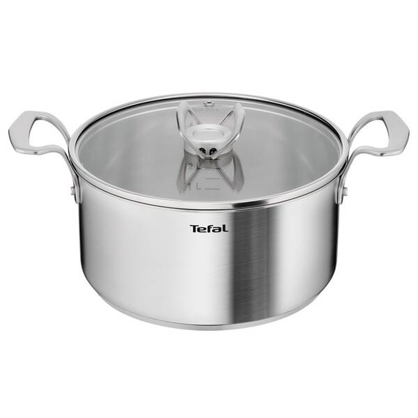 Hrnec s poklicí Tefal E5294604, 24 cm nerez

