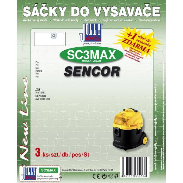 Sáčky do vysavače Jolly MAX SC 3 (3 ks) 

