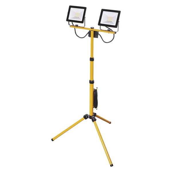 Reflektor EMOS Hobby Slim, 2x 30W, trojnožka černý/žlutý

