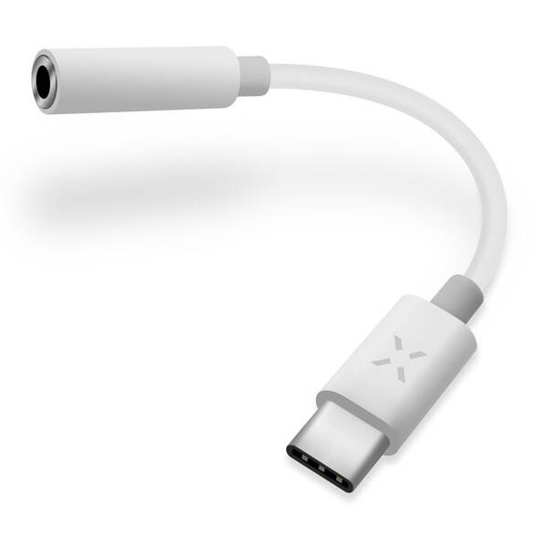 Redukce FIXED LINK USB-C/3,5mm jack s DAC chipem bílá

