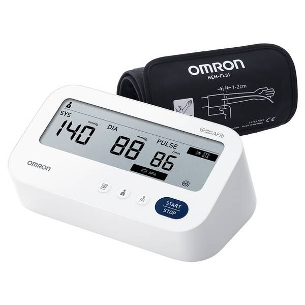 Tlakoměr na paži OMRON M3 Comfort Afib (HEM-7196-FLE) bílý

