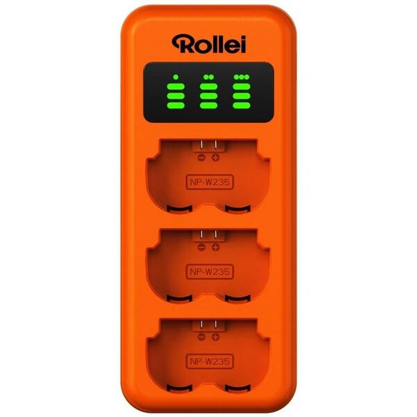 Nabíječka Rollei Dual Charger NP-W235 (Fuji) oranžová

