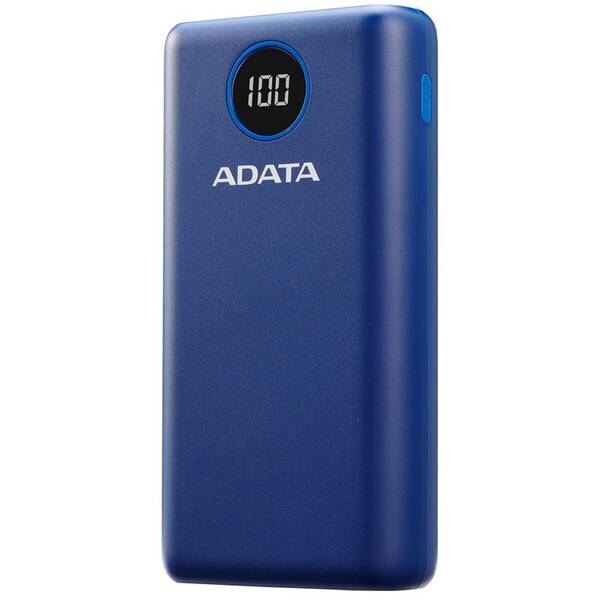 Powerbanka ADATA P20000QCD 20000mAh, QC + PD 18W modrá

