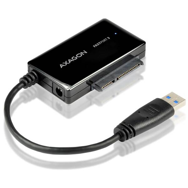 Adaptér Axagon USB3.0 - SATA 6G HDD FASTport3 vč. Napáječe černá barva
