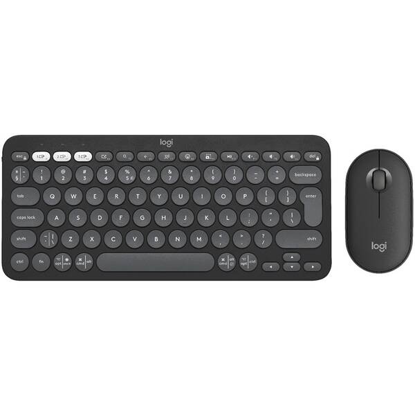 Klávesnice s myší Logitech Pebble 2 Combo, US INT'L grafitová

