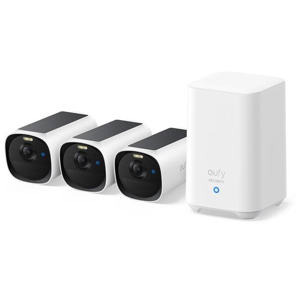 IP kamera Anker eufy E40 (3 ks + HomeBase 2) bílá

