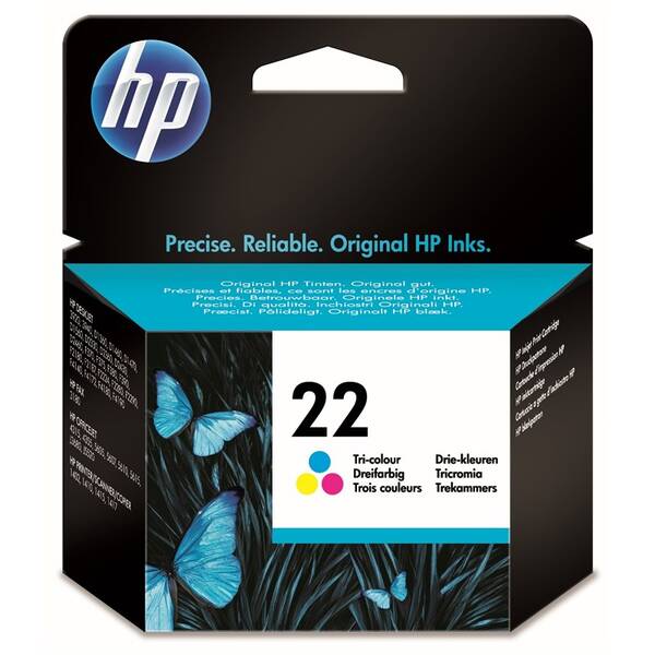 Inkoustová náplň HP 22, 165 stran vícebarevná

