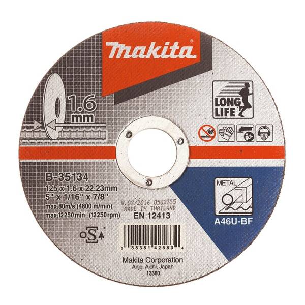 Řezný kotouč Makita B-35134 125 × 1,6 × 22,23 mm 

