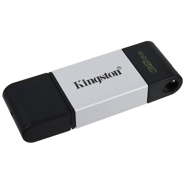 USB Flash Kingston 32GB, USB-C černý/stříbrný

