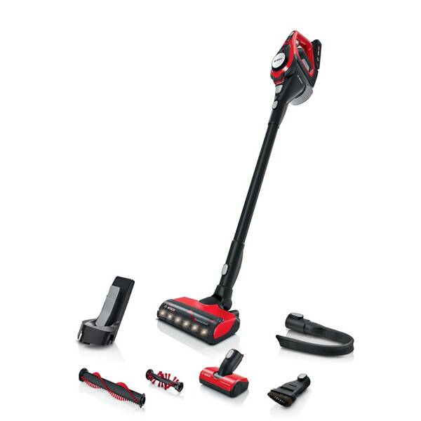 Tyčový vysavač Bosch BBS8214PET (s baterií) červený

