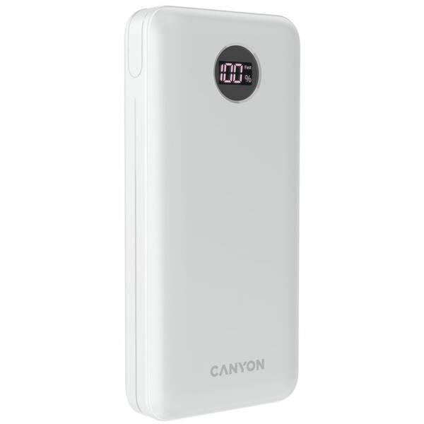 Powerbanka Canyon PB-2002W, 20 000 mAh bílá

