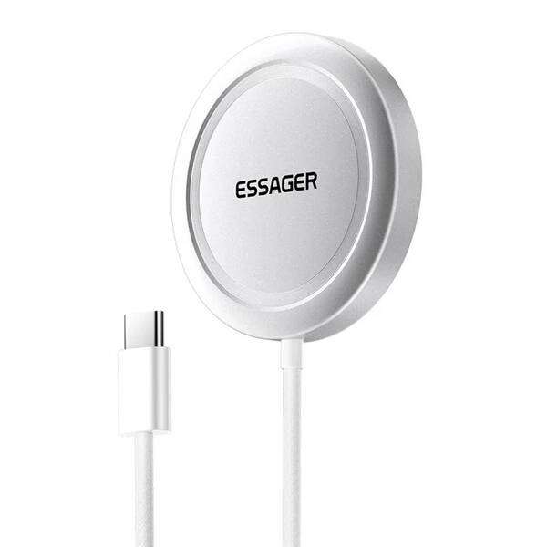 Bezdrátová nabíječka Essager magnetická Qi2 15W bílá

