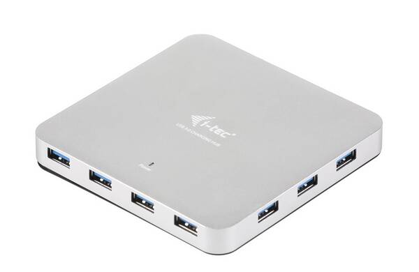 USB Hub i-tec USB 3.0 / 10x USB 3.0 stříbrný

