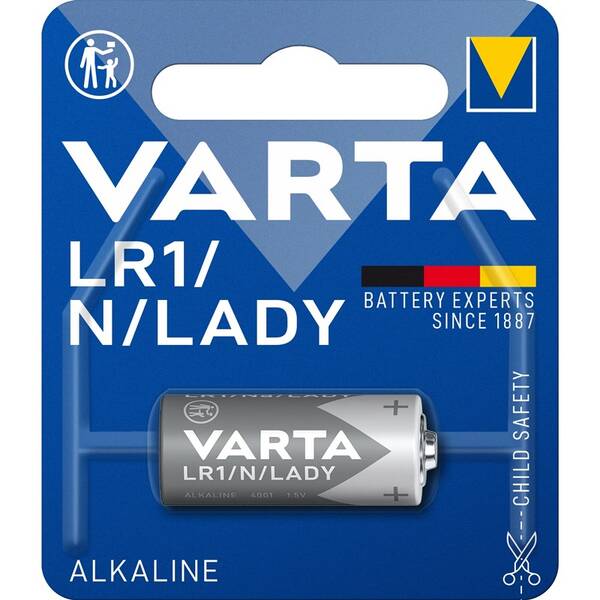 Baterie alkalická Varta LR1, blistr 1ks 

