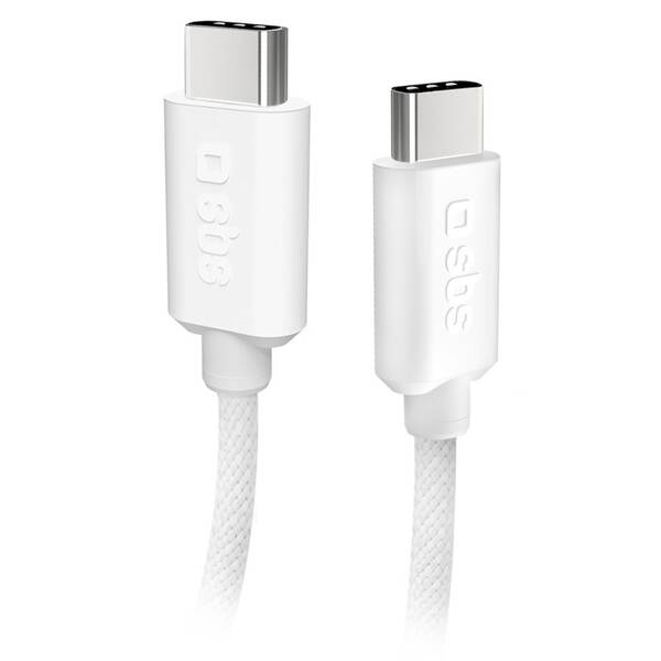 Kabel SBS USB-C/USB-C, PD, 60 W, 1,5 m šedý


