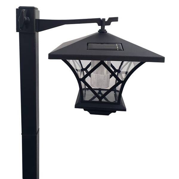 Venkovní lampa Trixline TR 530 LED zahradní solární 137cm černá

