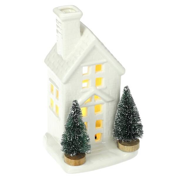 LED dekorace RETLUX RXL 392, porcelánový domek, 1 LED, 14,8 cm, teplá bílá 


