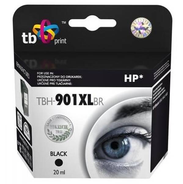 Inkoustová náplň TB HP 901XL (CC654AE), 700 stran černá


