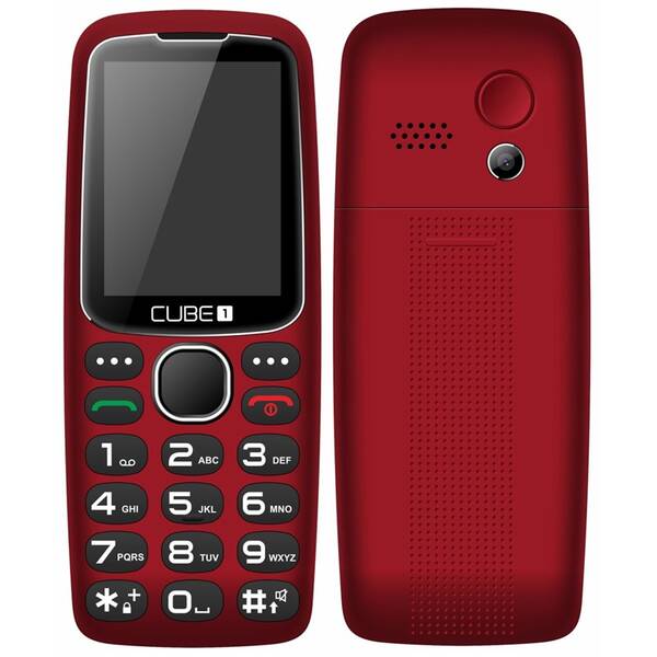 Mobilní telefon CUBE 1 S300 Senior červený

