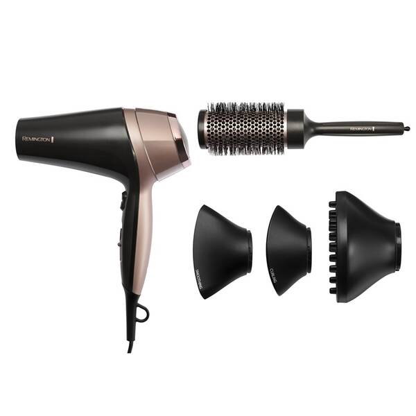 Fén Remington D5706  Curl&Straight Confidence černý/růžový

