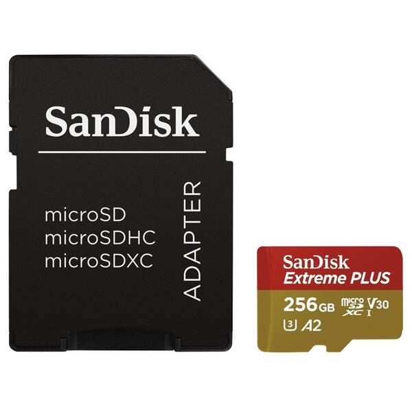 Paměťová karta SANDISK 256GB UHS-I U3 (170R/90W) + adapter 


