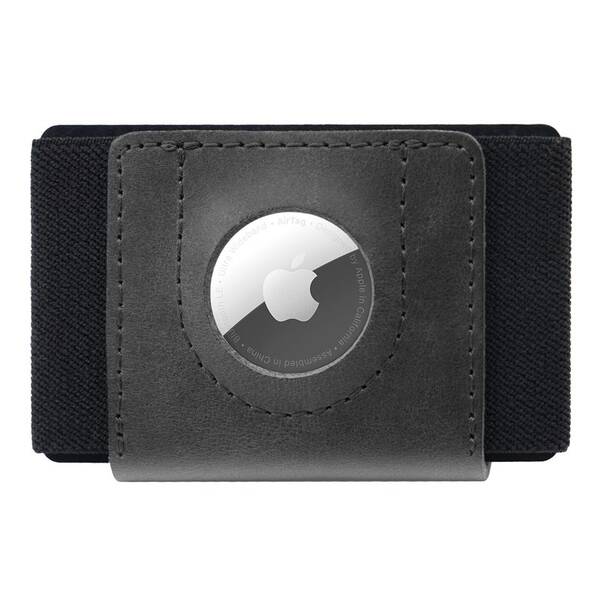 Peněženka FIXED Tiny Wallet pro AirTag z pravé hovězí kůže černá

