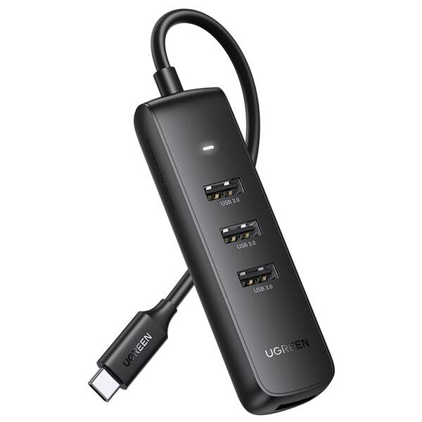 USB Hub UGREEN USB-C/4x USB 3.0, 20cm černý

