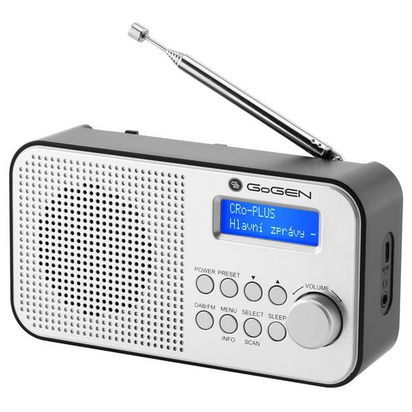Radiopřijímač s DAB+ GoGEN DAB 300 N stříbrná barva
