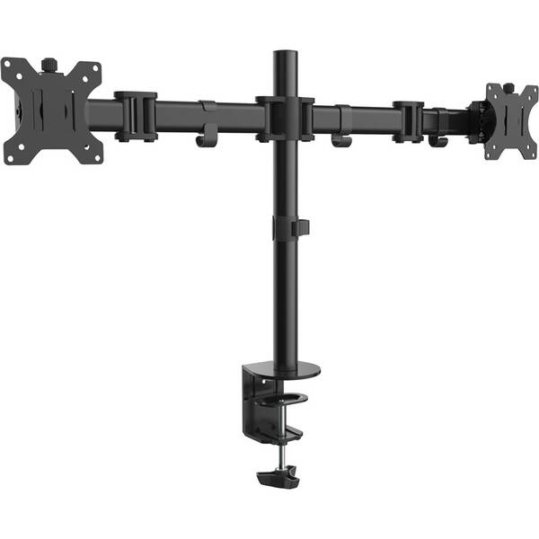 Držák STELL SOS 1020, dual, na monitor, pro úhlopříčky 13" až 27", nosnost 8 kg černý

