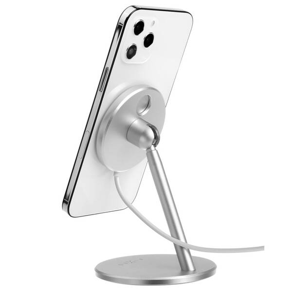 Stojánek FIXED MagFrame pro nabíječku MagSafe stříbrný

