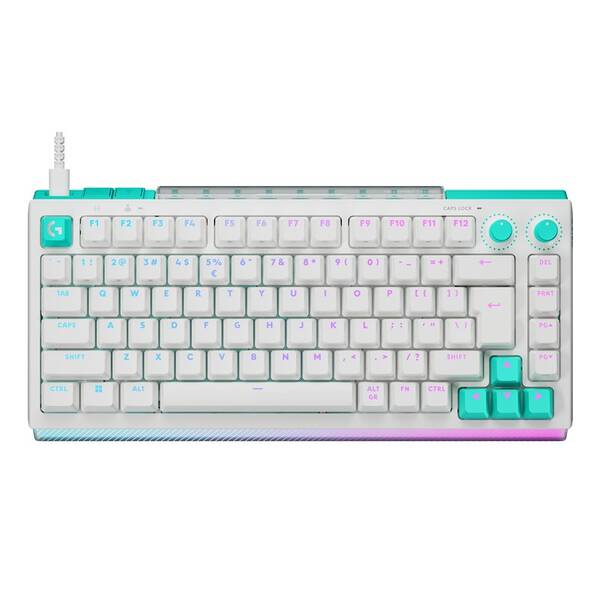 Klávesnice Logitech G512 X 75, US INTL layout, Tactile bílá

